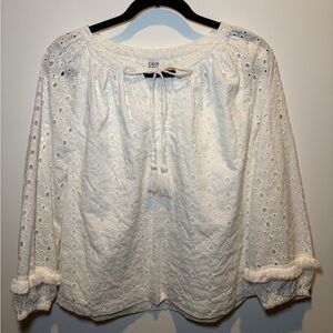 Cake for Dinner White Eyelet Blouse